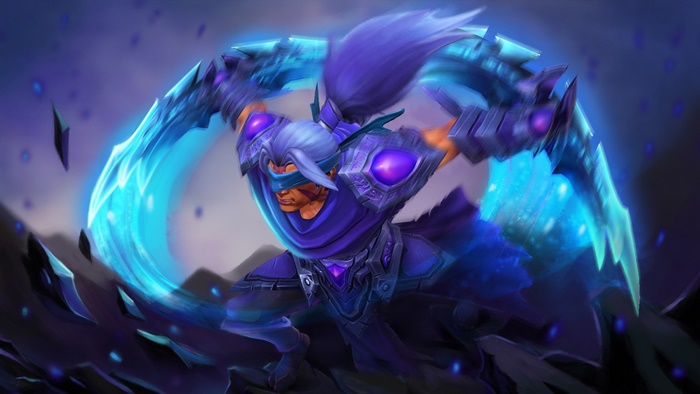 Anti-Mage from Dota 2 with blue energy