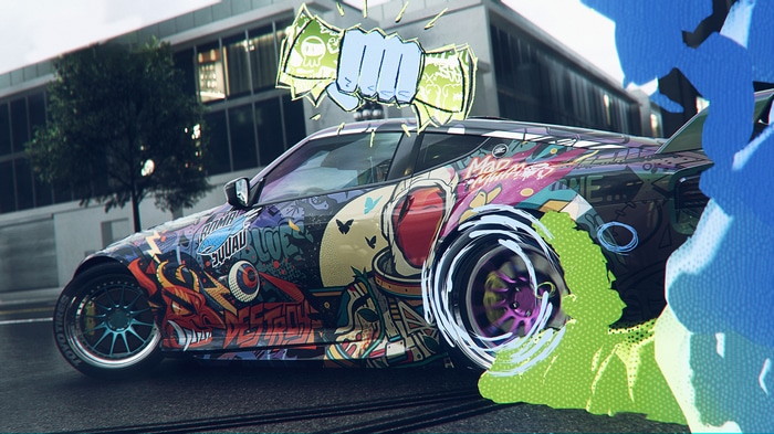 Need for Speed Unbound car with graffiti