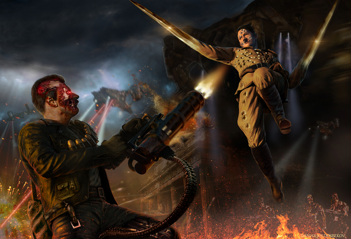 4K: Terminator vs. Adolf Hitler in Battle