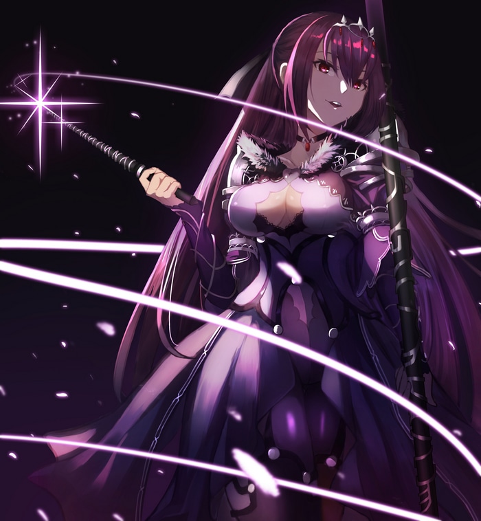 petals, Fate series, purple hair, fan art, purple eyes, Fate/Grand ...