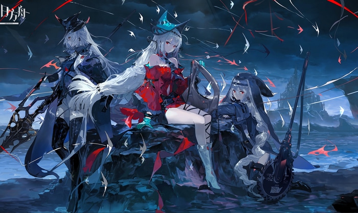 Gladiia, Skadi, and Specter with weapons