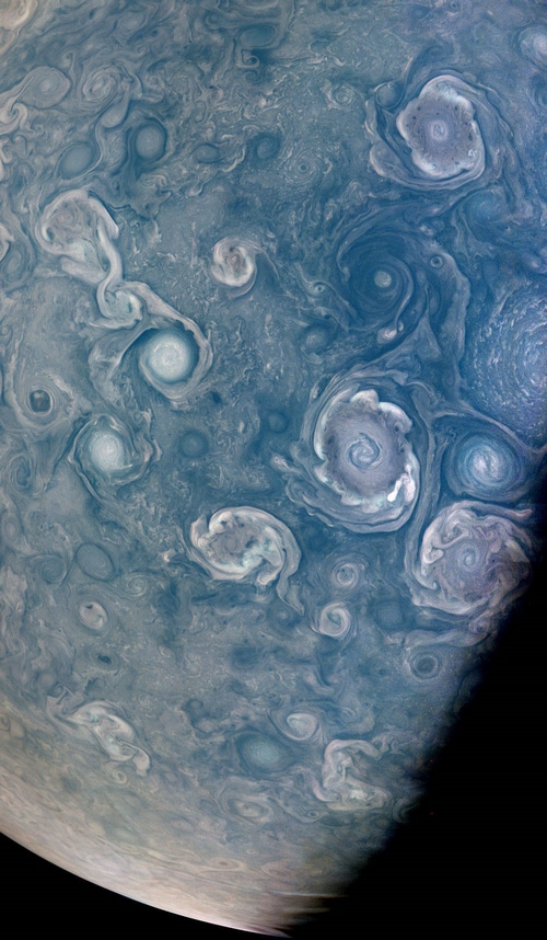 Jupiter's swirling storms captured by NASA