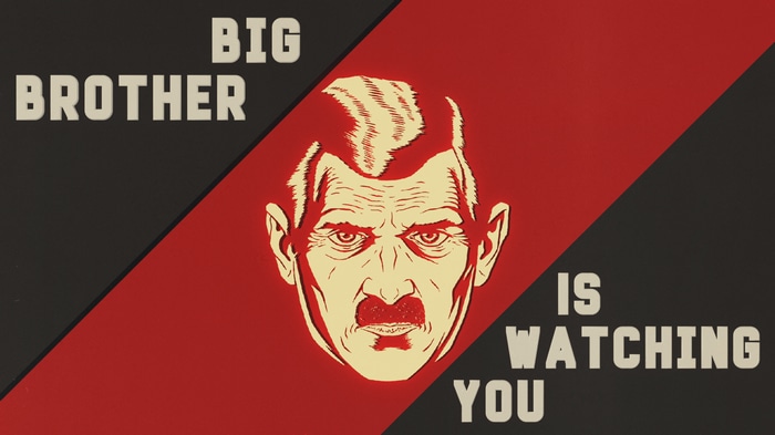 Big Brother is Watching You Propaganda Poster