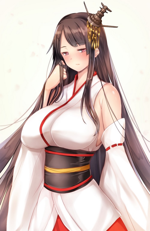 Fusou from Kantai Collection in Japanese clothes