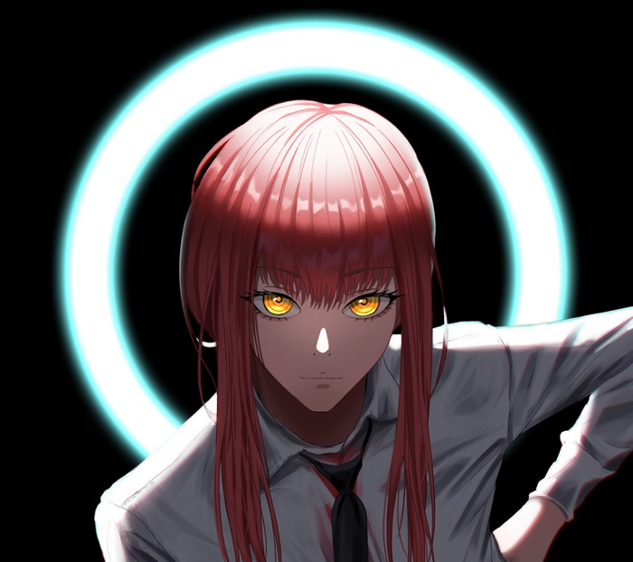 Makima from Chainsaw Man with yellow eyes