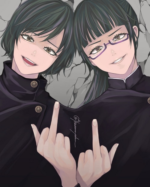 Maki Zenin and Mai Zenin from Jujutsu Kaisen