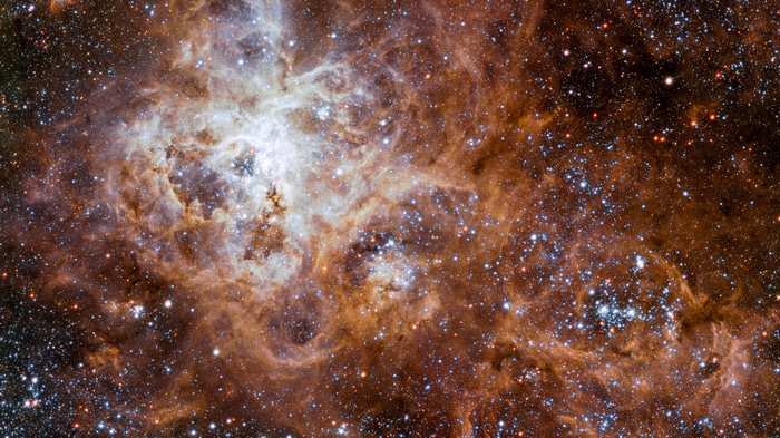 4K nebula and stars in deep space