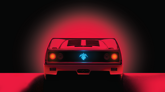4K Rear View of a Red Ferrari F40 Competizione