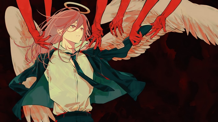 Angel Devil from Chainsaw Man with red hands