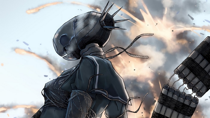 4K Chainsaw Man Reze with Dynamite and Explosion