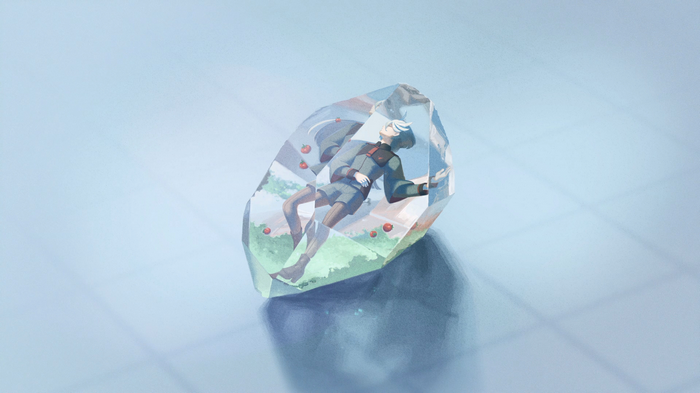 Miorine Rembran trapped in a crystal