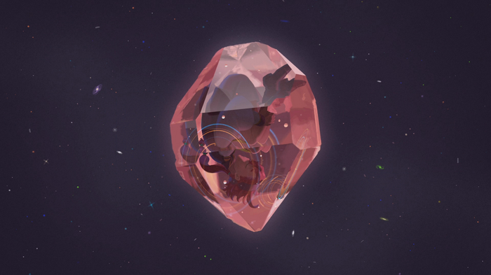 Suletta Mercury in a Crystal in Space