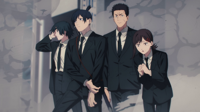 Chainsaw Man characters in suits