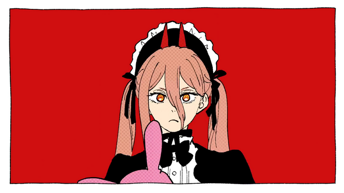 Power from Chainsaw Man in a maid outfit
