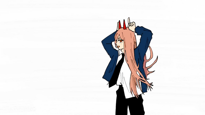 Power from Chainsaw Man with horns
