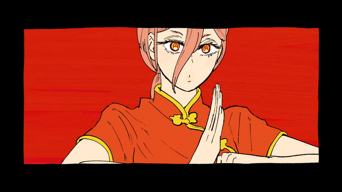 Power from Chainsaw Man in a red outfit