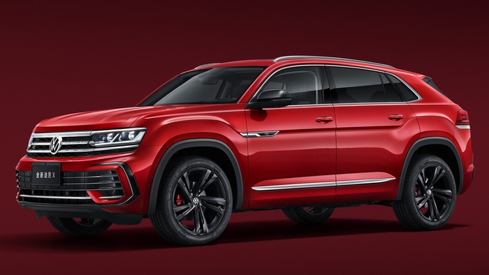 Red Volkswagen Teramont X SUV