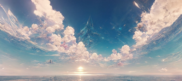 Fantasy Art of a Crystal Spire in the Sky