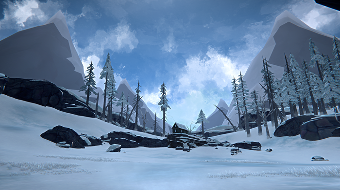 4K The Long Dark video game landscape with mountains