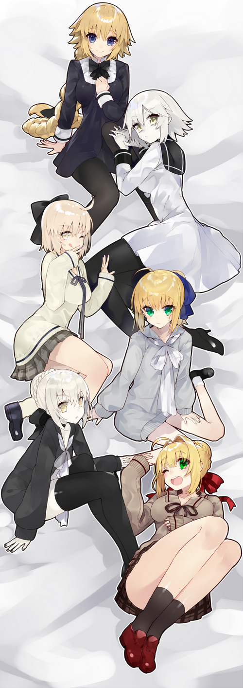 Fate/Grand Order Jeanne d'Arc, Saber Alter, Okita Souji, Nero Claudius