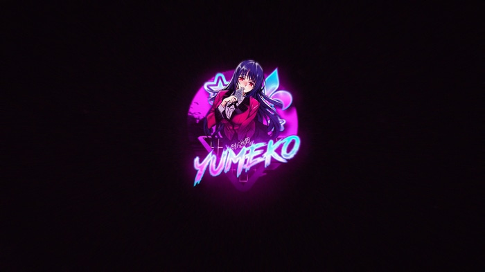Jabami Yumeko from Kakegurui with Neon Effects
