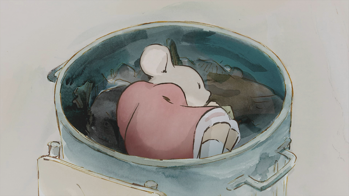 Ernest & Celestine mouse sleeping in a pot
