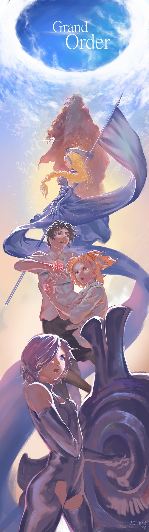 Fate/Grand Order Characters in Dramatic Sky