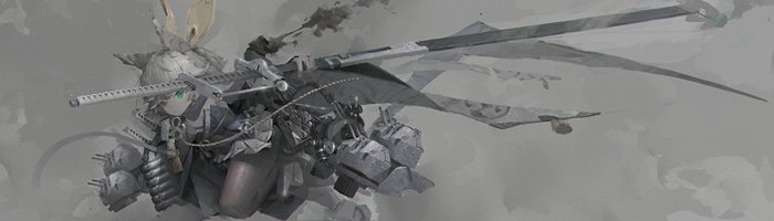 Azur Lane Kitakaze with swords and cannons
