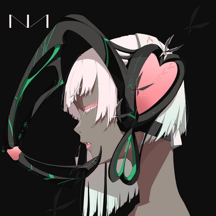 Nico Tina with closed eyes and headphones