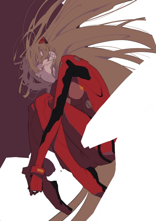 Asuka Langley Soryu in a red bodysuit