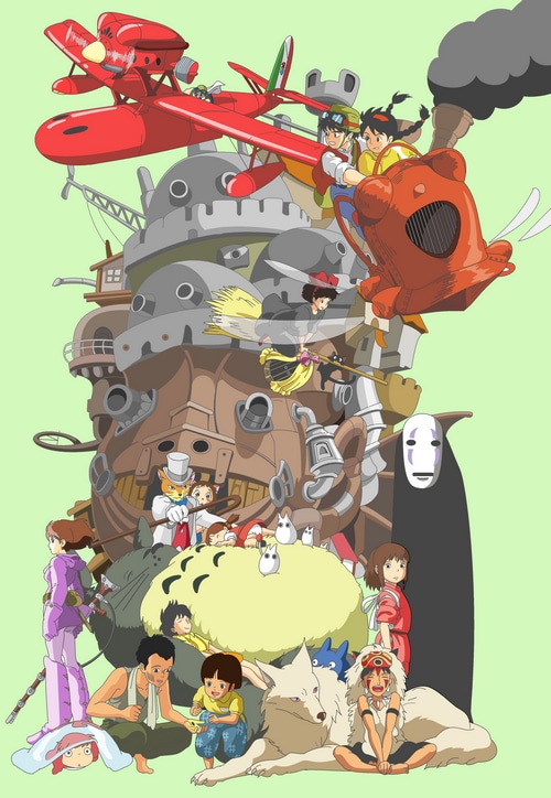 Studio Ghibli Characters Crossover