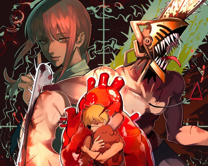 Chainsaw Man: Makima, Denji, and Pochita