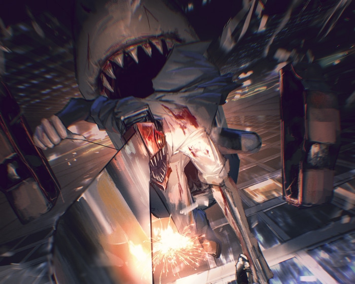 Denji with Chainsaws in Chainsaw Man