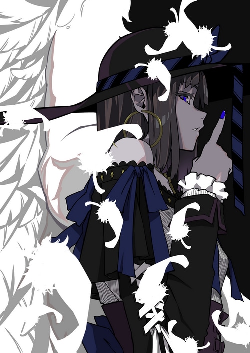 Nico Tina with Angel Wings and Feathers