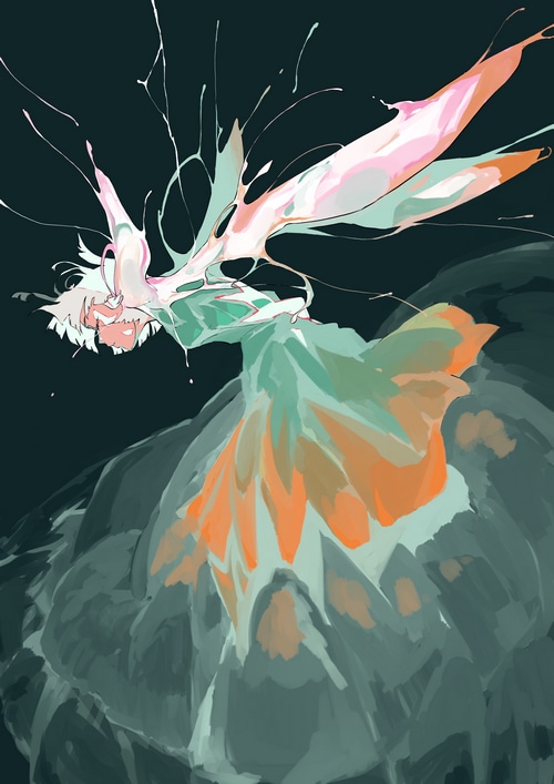 Nico Tina abstract art with wings