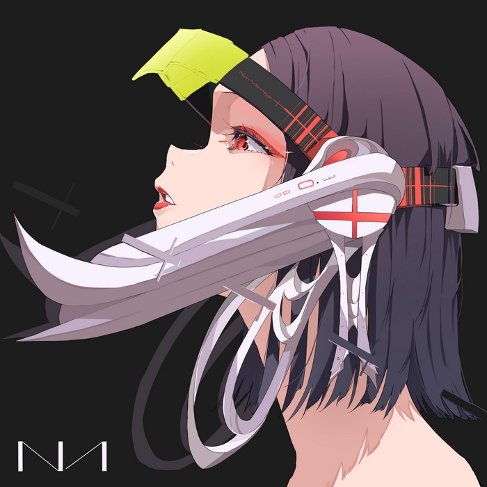 Nico Tina with headphones and red eyes