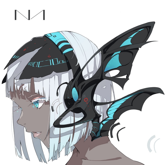 Nico Tina with butterfly headphones