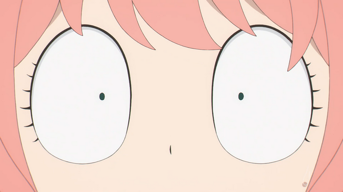 Anya Forger's shocked expression in Spy x Family