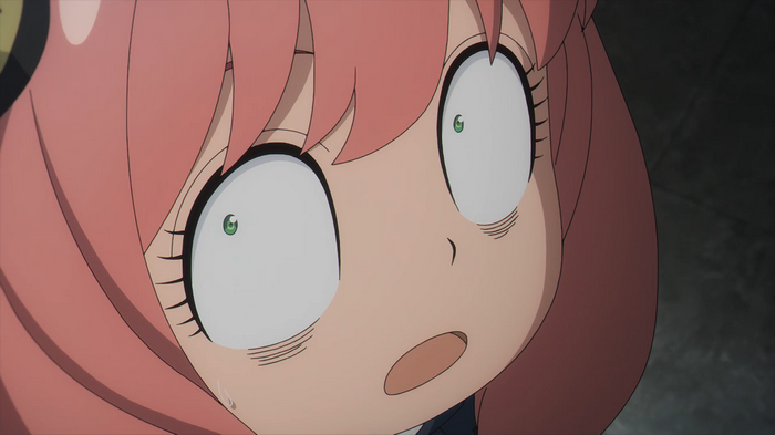 Anya Forger from Spy x Family with a shocked expression
