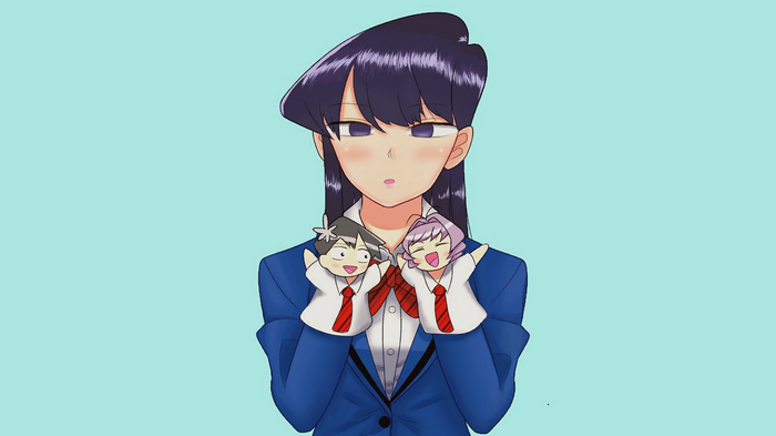 Komi-san wa, Komi Shouko with Tadano and Najimi puppets