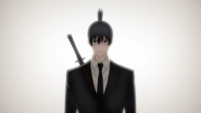 Aki Hayakawa from Chainsaw Man with a sword