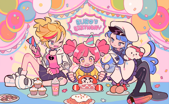 Buro's Birthday Party with Muse Dash Characters