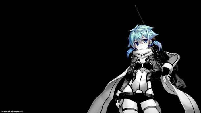 Asada Shino with a sniper rifle