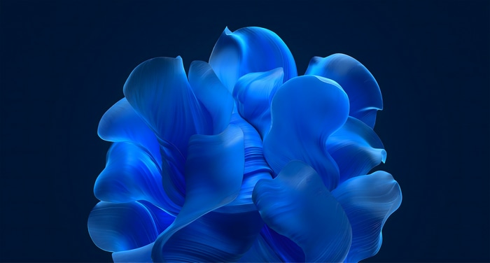 4K Blue Abstract Windows 11 Design