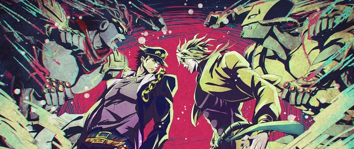 Jotaro Kujo and DIO from JoJo's Bizarre Adventure