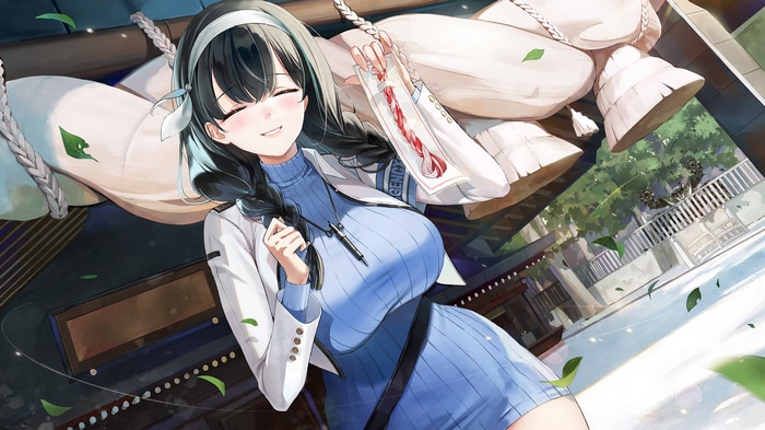Girl with braids and necklace holding a charm