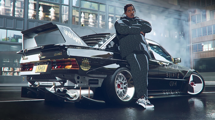 Need for Speed Unbound: A$AP Rocky with Mercedes-Benz 190E