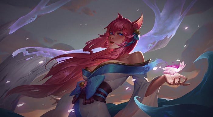 Ahri from League of Legends with fox ears