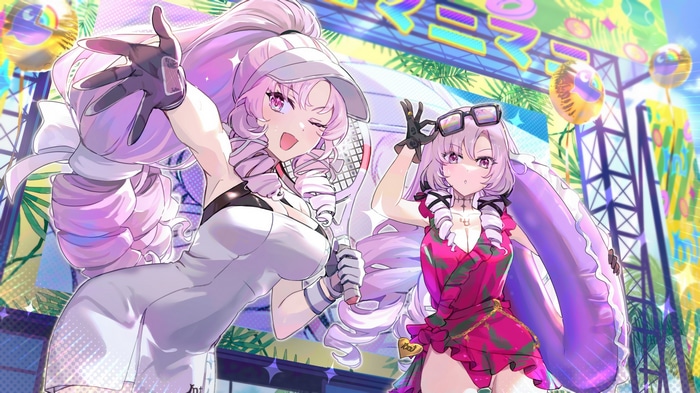 Nijisanji anime girls with pink hair and floaters