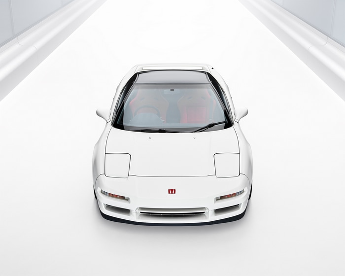 White Honda NSX sports car